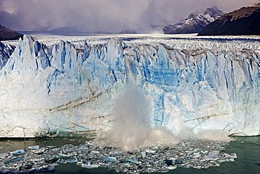 Broken ice at the glacier Perito Moreno, National Park Los Glaciares, Argentina, Patagonia, South America