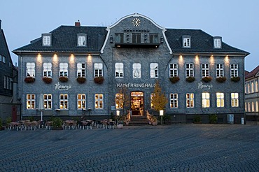 Kaiserringhaus on Marktplatz, market square, restaurant, Goslar, UNESCO World Heritage Site, Harz region, Lower Saxony, Germany, Europe, PublicGround