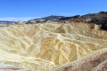 Landscape at Zabriskie Point, Death Valley National Park, Mojave Desert, California, Nevada, USA, North America