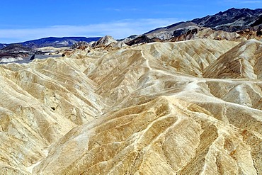 Landscape at Zabriskie Point, Death Valley National Park, Mojave Desert, California, Nevada, USA, North America