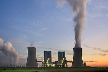 Neurath brown coal power station with optimised plant technology, Grevenbroich, North Rhine-Westphalia, Germany, Europe