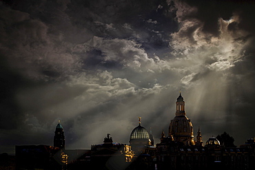 Thunderclouds above Dresden, Saxony, Germany, Europe