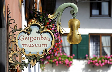 Mittenwald Violin Museum, Werdenfelser Land region, Upper Bavaria, Bavaria, Germany, Europe, PublicGround