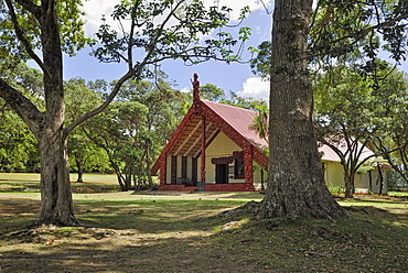 Maori Meeting House, Waitangi Treaty Grounds, Waitangi, North Island, New Zealand