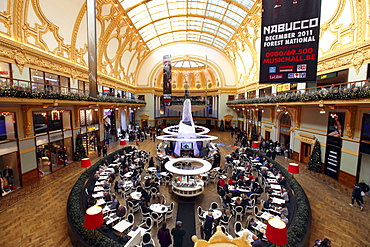 Stadsfeestzaal Antwerpen shopping mall, in a neoclassical building from 1908, shops, restaurants, champagne bar, on the Meir shopping street, Antwerp, Flanders, Belgium, Europe