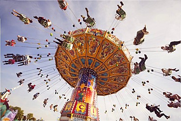 Chair swing ride or Chair-O-Planes, Oktoberfest, Munich, Bavaria, Germany, Europe