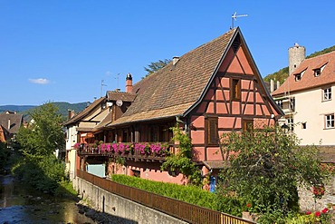 Half-timbered houses in Kaysersberg, Alsace, France, Europe