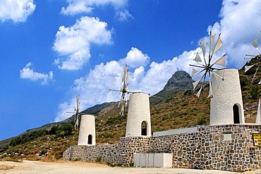 Windmills, Lassithi Plateau, Crete, Greece, Europe