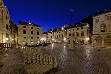 Luza Square, historic town centre of Dubrovnik, UNESCO World Heritage Site, Central Dalmatia, Dalmatia, Adriatic coast, Croatia, Europe, PublicGround