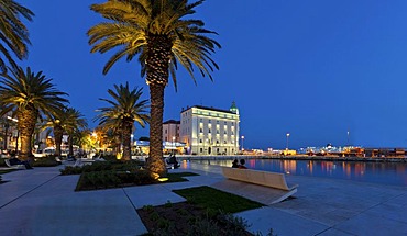 Riva promenade at the port of Split, Central Dalmatia, Dalmatia, Adriatic coast, Croatia, Europe, PublicGround