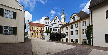 Kloster Ochsenhausen Monastery, with monastery church of St. Georg, Ochsenhausen, Biberach district, Upper Swabia, Baden-Wuerttemberg, Germany, Europe