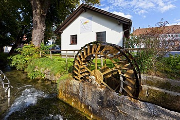 Old mill wheel, Waal, Bavaria, Germany, Europe, PublicGround