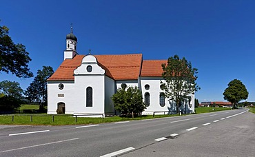 Pilgrimage Church of the Visitation, Ilgen, Steingaden, Upper Bavaria, Bavaria, Germany, Europe, PublicGround