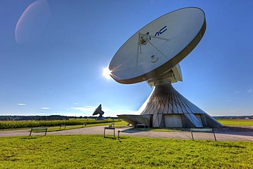 Satellite dish, Raisting Satellite Earth Station, ground station, satellite communications, Upper Bavaria, Germany, Europe