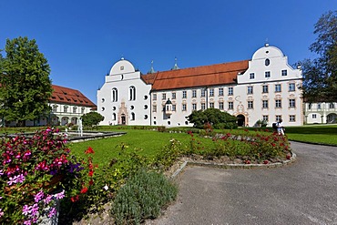 Benediktbeuern Abbey, a former Benedictine abbey, today a monastery of the Salesians of Don Bosco in Benediktbeuern, diocese of Augsburg, Benediktbeuern, Upper Bavaria, Bavaria, Germany, Europe