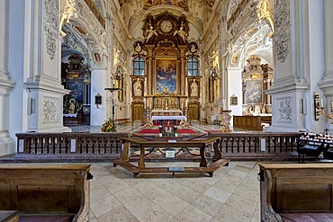 Benediktbeuern Abbey, a former Benedictine abbey, today a monastery of the Salesians of Don Bosco in Benediktbeuern, diocese of Augsburg, Benediktbeuern, Upper Bavaria, Bavaria, Germany, Europe