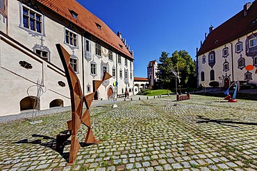 The monastery of St. Mang, a former Benedictine monastery in the diocese of Augsburg, Fuessen, Ostallgaeu, Allgaeu, Swabia, Bavaria, Germany, Europe, PublicGround