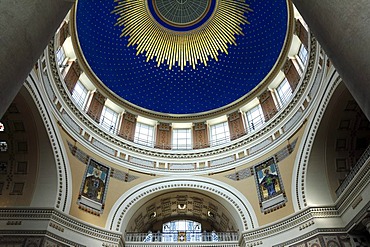 Inner dome of the Karl-Borromaeus-Kirche church, Art Nouveau, 1908, Zentralfriedhof, Central Cemetery, Gate 2, Simmeringer Hauptstrasse, Vienna, Austria, Europe