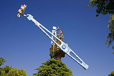 The Vertigo, a looping plane ride in Tivoli, Copenhagen, Denmark, Europe