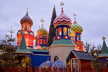 The Russian Christmas theme in Tivoli, Copenhagen, Denmark, Europe