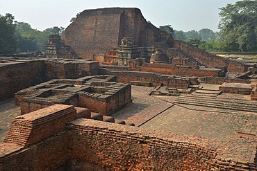 Archaeological site and an important Buddhist pilgrimage destination, ruins of the ancient university of Nalanda, Global Buddhist Congregation 2011, Ragir, Bihar, India, Asia