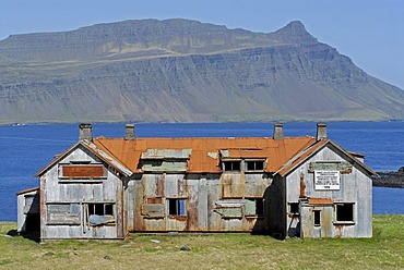 Former French hospital of Hafnarnes, Faskruï£¿sfjoerï£¿ur, Faskrudsfjoerdur, East Fjords, East Iceland, Iceland, Europe