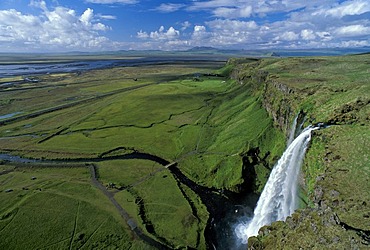 Seljalandsfoss Waterfall, South Iceland, Iceland, Europe