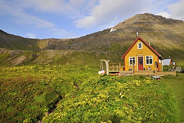 Hut, HÃŠlavik or Haelavik, Hornstrandir, Westfjords, Iceland, Europe