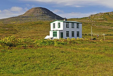 LÃŠknishusiï£¿, the old house of the doctor, Hesteyri, Hesteyrarfjoerï£¿ur or Joekulfirï£¿ir, Hornstrandir hiking paradise, Westfjords, Iceland, Europe