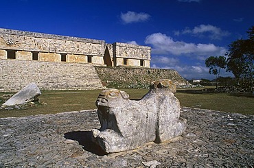 Palace of the Governor, Puuc Mayan ruins of Uxmal, Yucatan, Mexico, North America