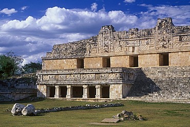 Square of the Nuns, Puuc Mayan ruins of Uxmal, Yucatan, Mexico, North America