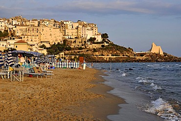 Sandy beach of Lido di Fondi, Torre Troglia, Sperlonga, Lazio, Italy, Europe