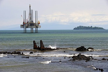 Oil drilling platform, Limbe, Cameroon, Africa