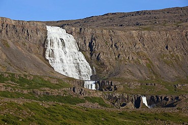 Fjallfoss Waterfall, Dynjandi, West Fjords, Iceland, Europe