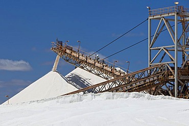 Sea salt extraction by the British-Australian mining company Rio Tinto Minerals, Port Hedland, Western Australia, Australia