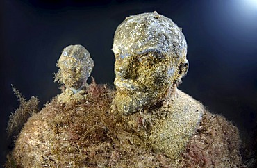 Underwater museum "Reddening leaders", Vladimir Ilyich Ulyanov Lenin, sculpture, Cape Tarhankut, Tarhan Qut, Crimea, Ukraine, Eastern Europe