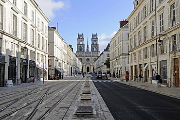 Rue Jeanne d'Arc, street, Cathedrale Sainte-Croix, Orleans, Loiret, Centre, France, Europe, PublicGround