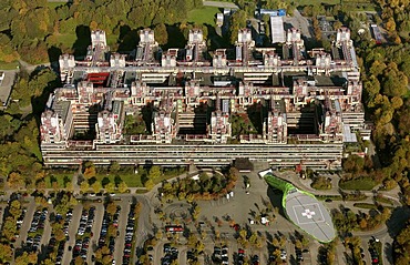 Aerial view, Universitaetsklinikum Aachen, University Hospital Aachen, North Rhine-Westphalia, Germany, Europe