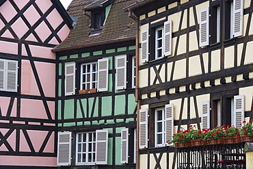 Half-timbered houses, Petite Venise, Little Venice, old town of Colmar, Alsace, France, Europe