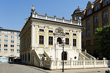 Old Stock Exchange in Naschmarkt square, Leipzig, Saxony, Germany, Europe