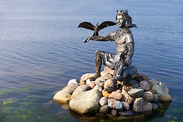 Norse God Njord, sculpture in Heiligenhafen, Schleswig-Holstein, Germany, Europe