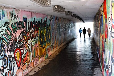 Graffiti in an underpass in Leoben, Styria, Austria, Europe