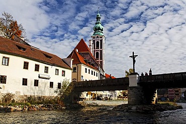 St Jost Church on the Vltava river, Cesky Krumlov, UNESCO World Heritage Site, South Bohemia, Bohemia, Czech Republic, Europe