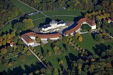 Aerial view, Schloss Solitude Castle, Stuttgart, Baden-Wuerttemberg, Germany, Europe