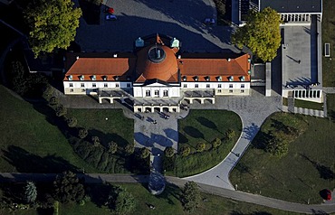 Aerial view of Marbach am Neckar, Schiller national museum, Museum of Modern Literature, Baden-Wuerttemberg, Germany, Europe