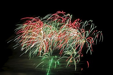 Fireworks display, aerial fireworks display, Brandenburg, Germany, Europe