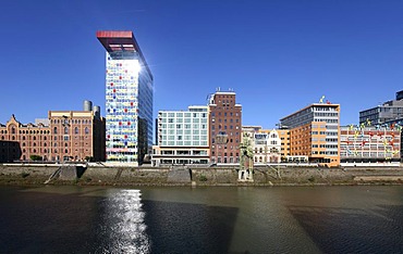 Medienhafen media port, Duesseldorf, Rhineland, North Rhine-Westphalia, Germany, Europe, PublicGround