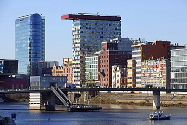 Medienhafen media port, Duesseldorf, Rhineland, North Rhine-Westphalia, Germany, Europe, PublicGround