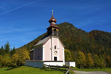 Antoni Chapel in Au near Lofer, Pinzgau region in Salzburger Land, Austria, Europe