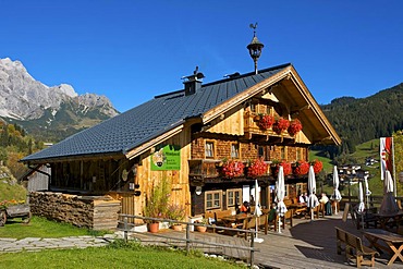 Almhaeusel mountain inn in Dienten, Pinzgau region, Salzburger Land, Austria, Europe